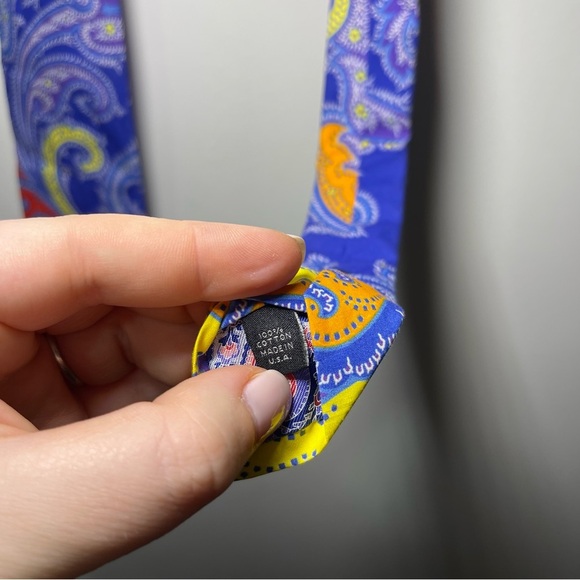 Ted Baker London Men's designer paisley multi color career office neck tie - Picture 6 of 6